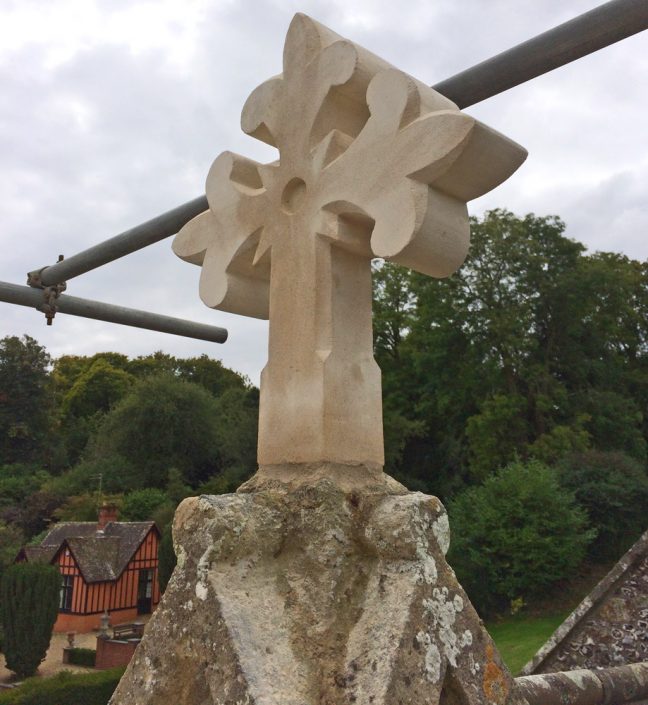 Bathstone Cross on Church