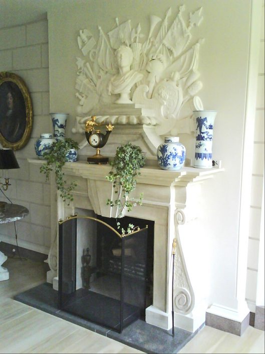 Large Baroque Chicksgrove Stone Fire Place